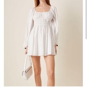 NWOT - Staud Bow Dress in White